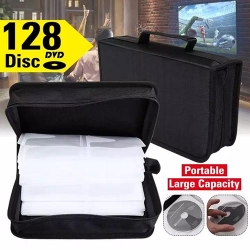 Portable 128 Disc CD-DVD Storage Bag